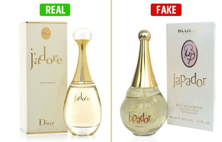 Các loại nước hoa giả có hình dáng và mùi giống một cách kỳ lạ với một số loại nước hoa cao cấp. Do đó, đừng ngần ngại kiểm tra chai nước hoa cẩn thận trước khi mua.