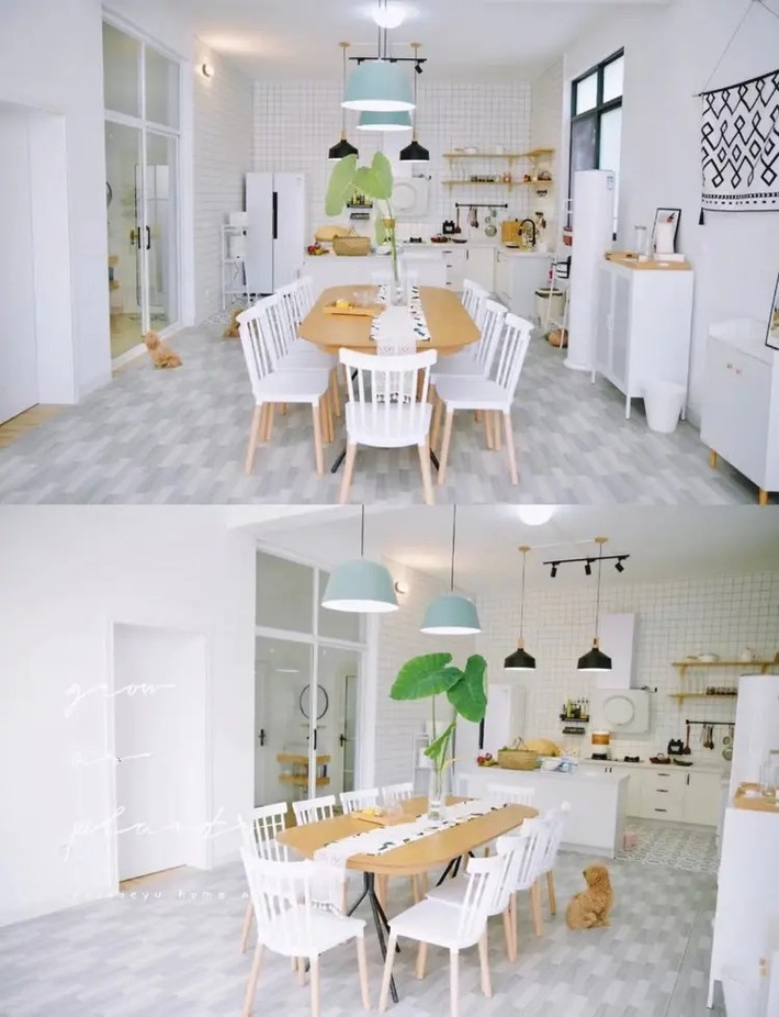 Bàn ăn dài có thể phục vụ cùng lúc hơn mười người. Ảnh: Sohu