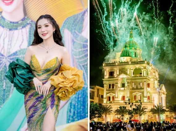 Chủ nhân của tòa lâu đài là Trần Thị Bích Ngân (sinh năm 1995, quê gốc Cà Mau) đang sống tại Cần Thơ. Bích Ngân đang kinh doanh mỹ phẩm và kim cương, từng rất nổi tiếng khi khoe BST túi xách hàng hiệu. Ảnh: FBNV