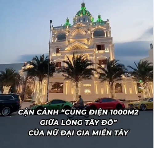 Mới đây, cộng đồng mạng không khỏi xuýt xoa trước tòa lâu đài rộng 1.000m2 vừa khánh thành tại Cần Thơ. Ảnh chụp màn hình bicngantran.29