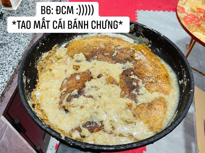 Mới đây, tài khoản L.T đã chia sẻ thành quả rán bánh chưng bằng nước lọc của mình trên mạng xã hội và ngay lập tức thu hút được sự chú ý.