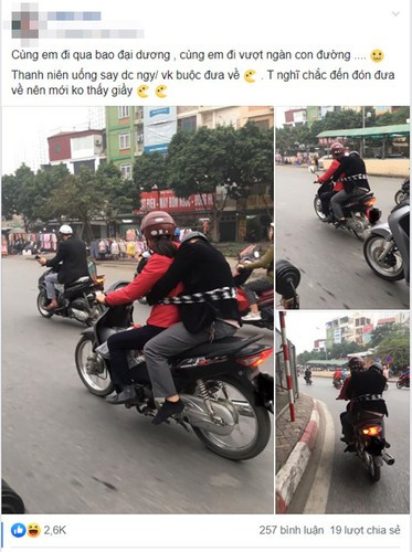 Theo tìm hiểu, những hình ảnh trên không phải là tình huống thực tế mà là một hoạt cảnh được page dựng lại để mua vui.