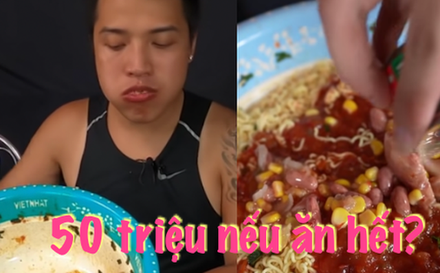Mới đây, kênh Youtube NTN tiếp tục khiến nhiều người không khỏi sốc nặng khi tung video có nội dung ăn mì tôm, ai ăn hết sẽ được thưởng số tiền 50 triệu.