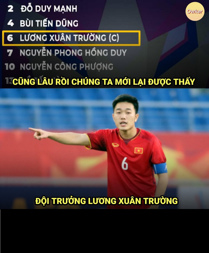 Bức ảnh chế Xuân Trường lần đầu được đeo bằng đội trưởng của đội tuyển Việt Nam được các fan của "Híp" truyền tay nhau.