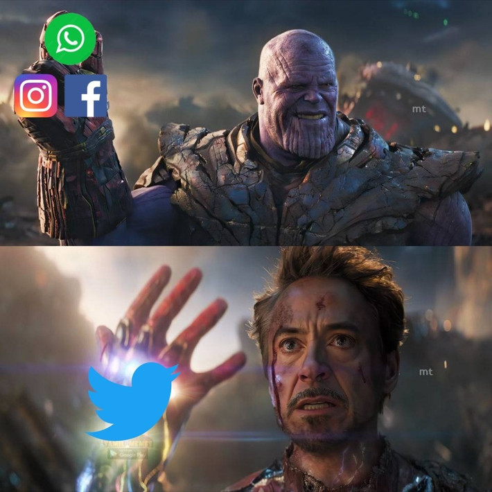 Ngay sau khi Facebook bị lỗi, người dùng mạng Twitter đăng tải những bức ảnh chế với dòng caption: "chờ mãi không thấy Facebook phản hồi".