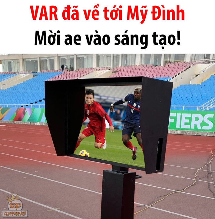 Đến bao giờ hình ảnh công nghệ VAR bắt được khoảnh khắc Quang Hải thi đấu với Pogba.