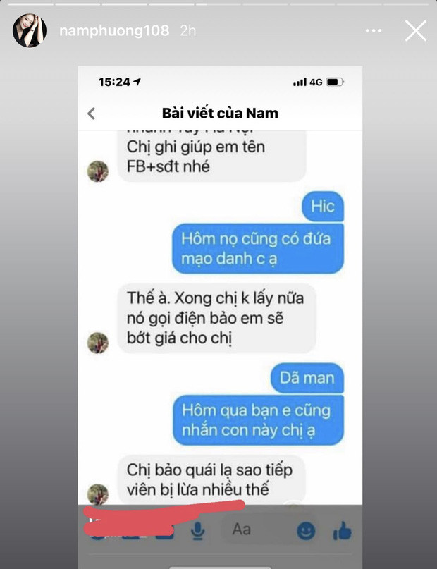 sử dụng hình ảnh của Nam Phương để làm avatar và ảnh bìa cho page mà không được sự đồng ý từ nữ tiếp viên.