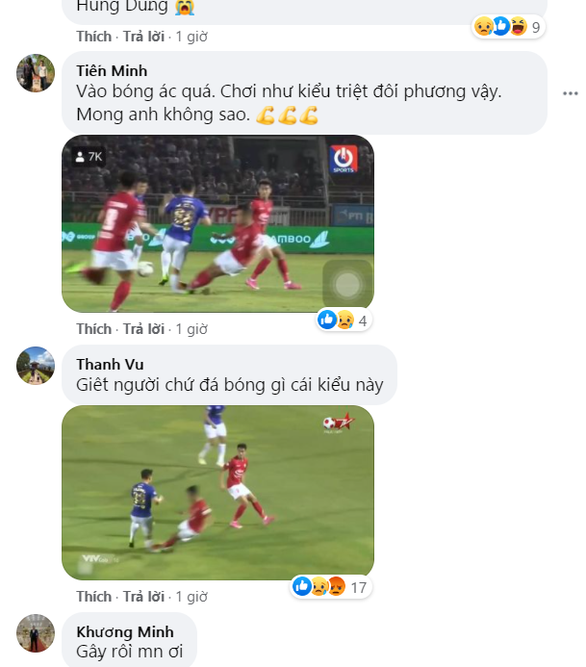 Chưa dừng lại, một số phiên bản chỉnh sửa trước đó cũng có những lời lẽ xúc phạm tới tiền vệ Ngô Hoàng Thịnh của CLB TP HCM.