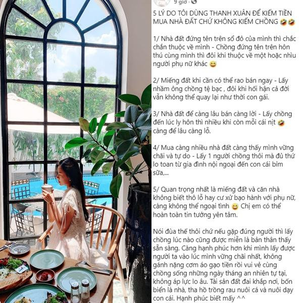 Mới đây, hot girl Midu có chia sẻ gây chú ý, tiết lộ về lý do dành cả thanh xuân để kiếm tiền mua nhà đất chứ không phải kiếm chồng.