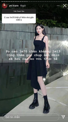 Trong bức ảnh mới nhất được hot girl "trứng rán cần mỡ" chia sẻ trên trang Instagram, Thanh Tâm khéo khoe vóc dáng thanh mảnh trong bộ váy đen bó sát và đi giày cao cổ vô cùng thời trang.