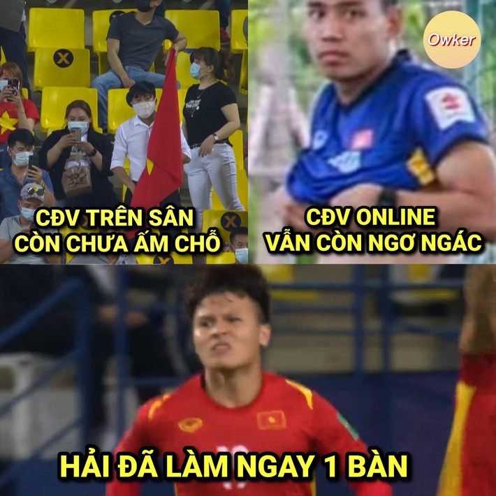 Khi khán giả của trận đấu giữa đội tuyển Việt Nam và Ả Rập Xê-út còn chưa ấm chỗ, các CĐV thì chưa load xong đường link xem trực tiếp thì Quang Hải đã có 1 bàn thắng vào lưới "ông lớn" đến từ Tây Á.
