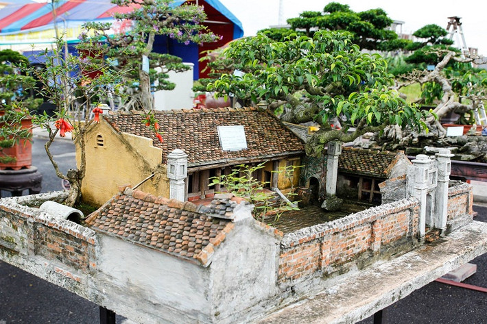Ngay khi xuất hiện, những hình ảnh tiểu cảnh có tên gọi "Quê nội" với cây sanh và nhà cổ xưa ba gian thiết kế đẹp mắt được chia sẻ trên các diễn đàn mạng đã tạo được sự chú ý rất lớn. Đây là một trong những tác phẩm đẹp mắt tham gia triển lãm cây cảnh nghệ thuật Hải An lần 2, tại thành phố Hải Phòng (ngày 12/5). Ảnh: Lưu Thanh Bình.
