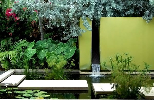 Giải pháp tạo ao hồ, bể cảnh điều hòa khí hậu trong nhà nên được cân nhắc. Mặt nước sẽ giúp môi trường mát và trong sạch hơn.