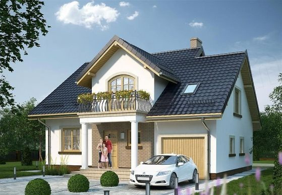Mẫu nhà cấp 4 mái thái gác lửng với chi phí xây dựng thấp, được thiết kế nhiều nhất trong năm 2016 - 2017. Ảnh: Thietkethicongnhadep.