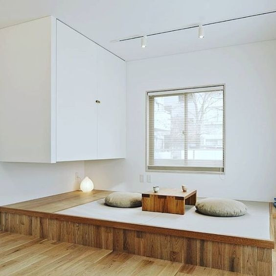 Không gian phòng khách nhỏ gọn, chưa đến 10m2 của người Nhật.