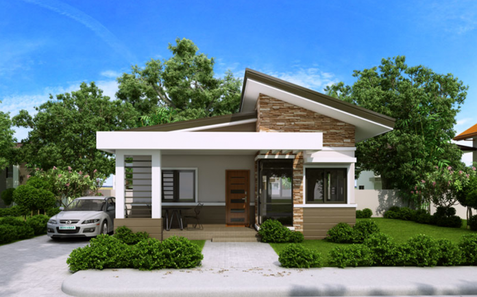 Nhà trệt với diện tích 108m2 rộng rãi, thiết kế hiện đại với giá khoảng 500 triệu đồng. Ảnh: Homify.
