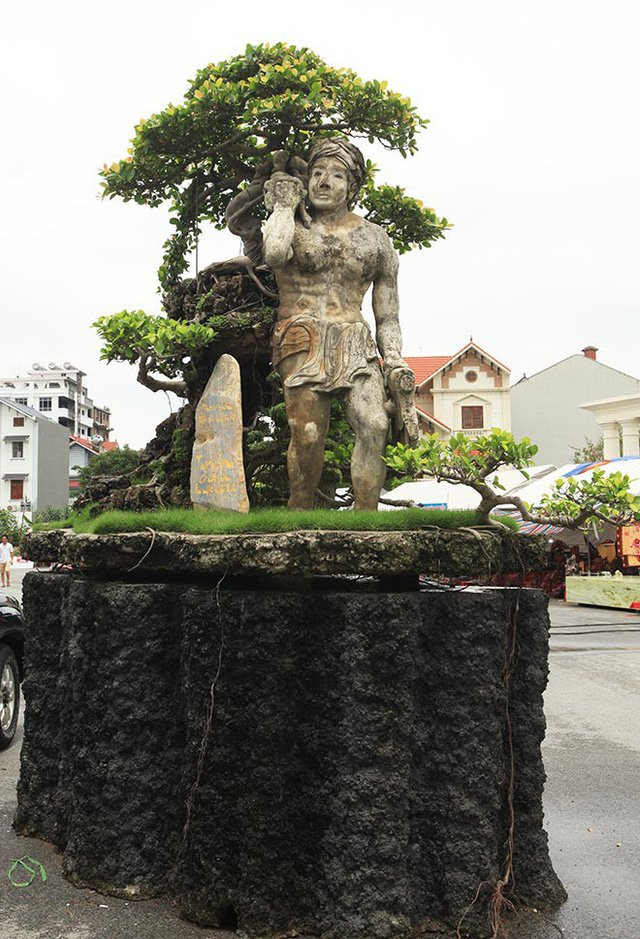 Xuất hiện tại Triển lãm Sinh vật cảnh tỉnh Hải Dương, tác phẩm "Thạch Sanh" của ông Nguyễn Văn Thạo (TP. Hải Dương) gây ngạc nhiên với nhiều du khách và giới chơi cây cảnh. Ảnh: Dân Việt.