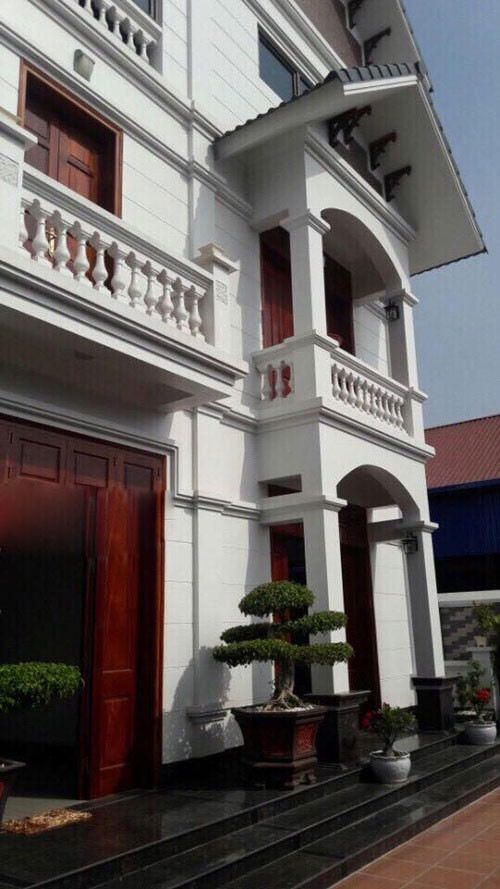 Phía trước nhà trang trí nhiều chậu cây xanh. Ảnh: Nguoiduatin.