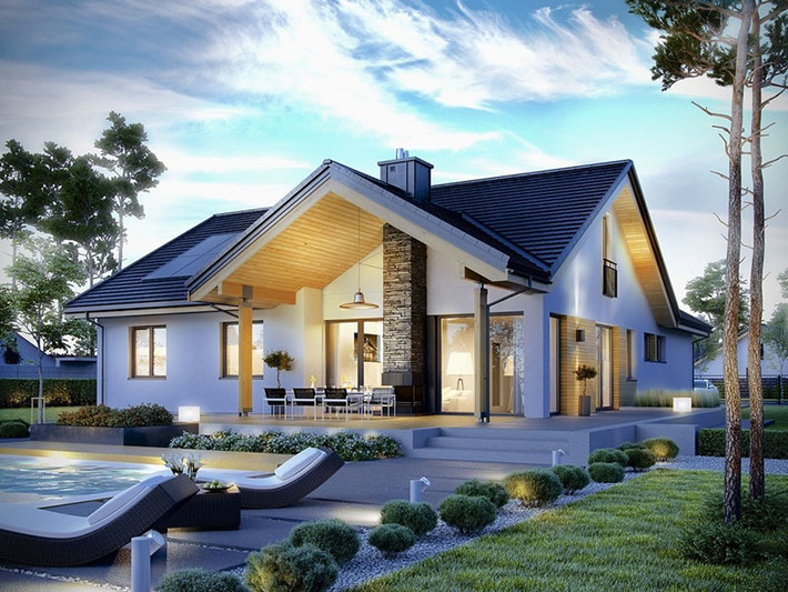 Một phần mái lợp kính cường lực trong suốt là một trong những giải pháp sáng tạo lấy ánh sáng cho tầng gác lửng. Ảnh: Arcviet.