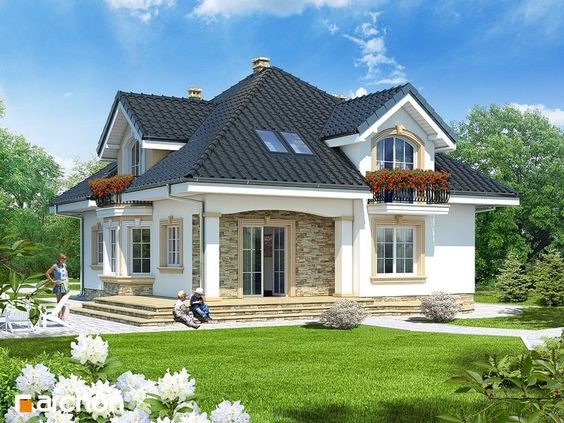 Dù chỉ là nhà cấp 4 nhưng thiết kế mái đổ khiến ngôi nhà này trông vẫn lung linh và hoành tráng như một căn biệt thự vậy. Ảnh: Kientrucnhadep24h.