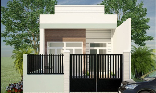 Nhà phố 1 tầng gác lửng đơn giản trong kết cấu, phù hợp với gia đình có thu nhập trung bình. Ảnh: Vinatrends.