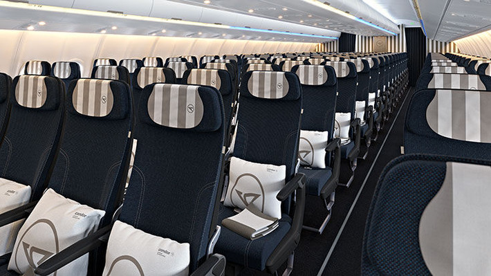 A330neo có thiết kế cabin Airspace từng đoạt giải thưởng, thiết lập nên một tiêu chuẩn mới về sự thoải mái, mang đến cho hành khách trải nghiệm bay độc đáo. Ảnh: Condor