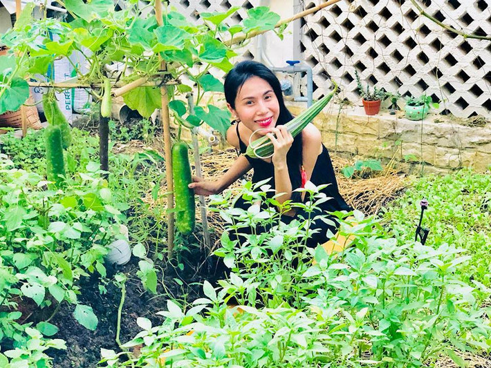 Cả Công Vinh và Thủy Tiên đều thích ăn cơm nhà vì thế rau sạch là thứ không thể thiếu.