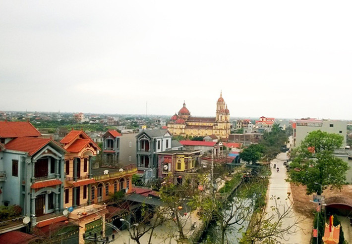 Xã Hải Minh (huyện Hải Hậu, Nam Định) được biết đến là mảnh đất của không ít tỷ phú. Ảnh: dangcongsan.vn