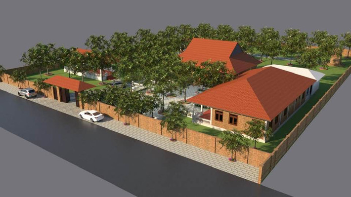 Người đẹp cho biết, phủ Trần Lê Gia xuất phát từ tâm nguyện báo hiếu cha mẹ, dòng họ của mình với gia tộc, các bậc tiền nhân. Ảnh: FBNV.