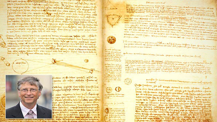 Cuốn sách Codex Leicester của nhà sáng chế vĩ đại Leonardo Da Vinci được cho là một trong những cuốn sách giá trị nhất lịch sử thế giới. Nó được tỷ phú Bill Gates mua với giá 30,8 triệu USD.