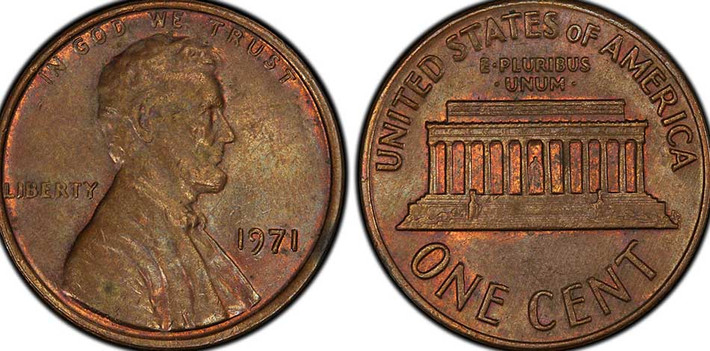 Đồng xu in hình Cựu Tổng thống Lincoln sản xuất năm 1971 không được lưu hành vì một số lỗi trong quá trình in. Giá trị ước tính của đồng xu khoảng 500 USD.