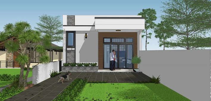 Bên cạnh mái thái, kiến trúc mái bằng cũng được ưa chuộng nhiều bởi sự năng động, gọn gàng và chi phí phù hợp với các gia đình nông thôn. Ảnh: Internet.