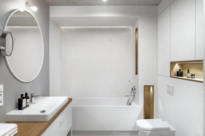 Phòng tắm hiện đại nhờ cách lựa chọn nội thất tinh tế. Nguồn ảnh: Freshome.
