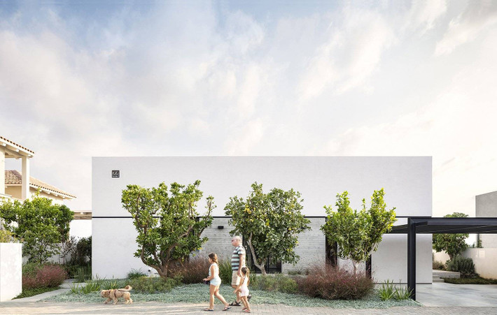 Tận dụng lợi thế liền kề với cánh đồng rộng lớn, ngôi nhà Bare Houses (Tel Aviv-Yafo, Israel) được thiết kế không gian liên kết tối đa với thiên nhiên bên ngoài.