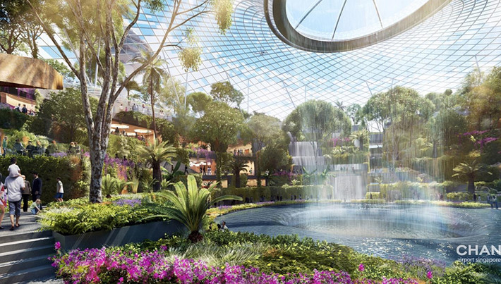 Dự án xây dựng sân bay Changi ngốn khoảng 1,25 tỷ USD. Ảnh: The Straits Times.