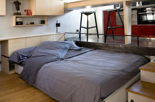 Giường ngủ và sofa bố trí linh hoạt theo nhu cầu của gia chủ.