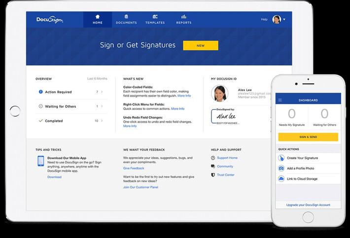 Có trụ sở tại San Francisco, Docusign cho phép các công ty chấp nhận định dạng chữ ký điện tử. Đến nay, Docusign đã huy động được hơn 500 triệu USD từ các nhà đầu tư như Bain, Kleiner Perkins và Accel. Công ty này dự định sẽ thực hiện IPO trong năm 2018 - Ảnh: Docusign.