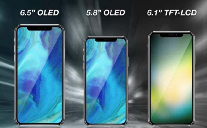 3,5 ich từ lâu đã được Steve Jobs xem là chuẩn mực của kích thước màn hình trên smartphone nhưng điều đó đã bị phá vỡ ở những thiết bị ngày một lớn hơn của Apple. iPhone X được xem là thiết bị có màn hình lớn nhất đối với dòng iPhone lên đến 5,8 ich. Tuy nhiên, dựa vào hình ảnh rò rỉ, Apple sẽ giới thiệu thêm 2 mẫu iPhone có màn hình lớn hơn với kích thước 6,1 và 6,5 inch.