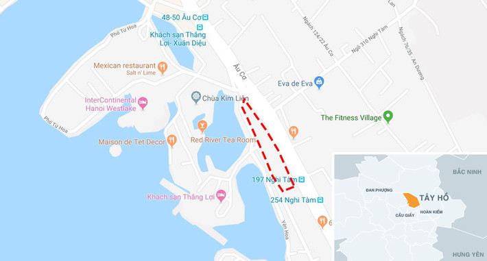 Vị trí dự án. Ảnh: Google Maps.