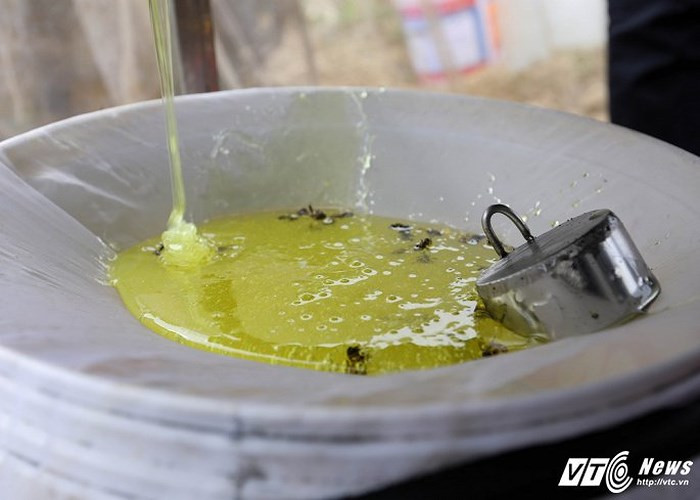 Mật ong bạc hà có màu xanh trong, khác với các loại mật ong khác. Mật ong bạc hà không gắt, rất dễ uống.