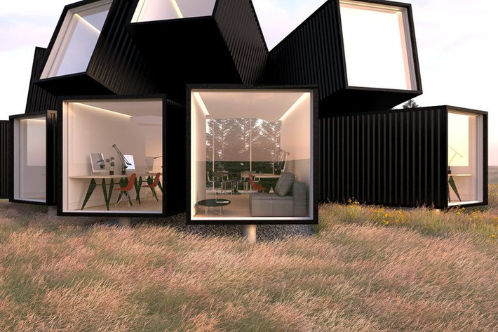 "Hechingen Studio" (2010) Đây là văn phòng giá rẻ được hãng kiến trúc Whitaker Studio thiết kế cho một công ty quảng cáo tại Đức vào năm 2010.