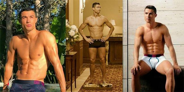 Hình thể của Cristiano Ronaldo được ca ngợi là đẹp, có tỷ lệ mỡ thấp nhất làng cầu thủ.