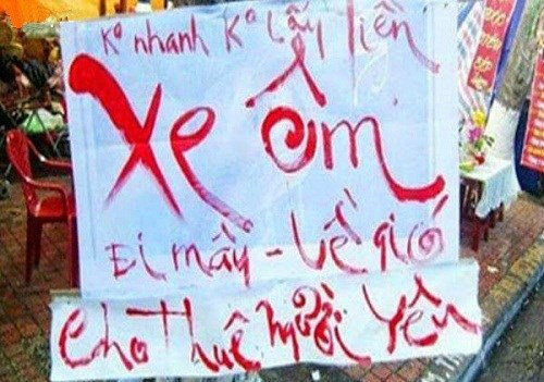 Không chỉ đi xe ôm, nhiều người còn sẵn sàng đưa người yêu mình ra làm món hàng để cho thuê tạm thời.