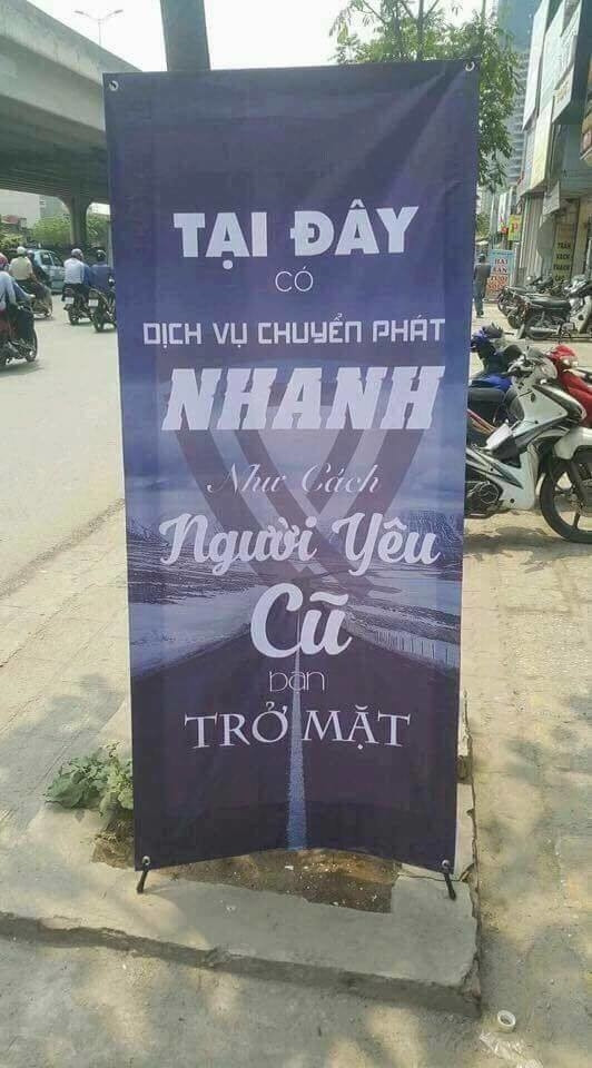 Chuyển phát nhanh như người yêu cũ trở mạnh thì quả thật vô cùng bá đạo.