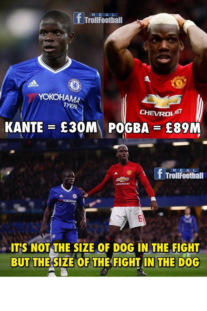 Dù sở hữu mọi chỉ số đều cao hơn Kante nhưng thứ mà Pogba thiếu đó là sự hiệu quả.