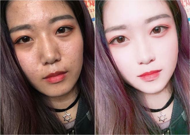 Chỉ với một vài thao tác đơn giản thông qua các phần mềm là các cô gái trở thành những hot girl mạng xã hội làn da trắng sáng không tì vết, đôi mắt to tròn, khuôn miệng chúm chím.