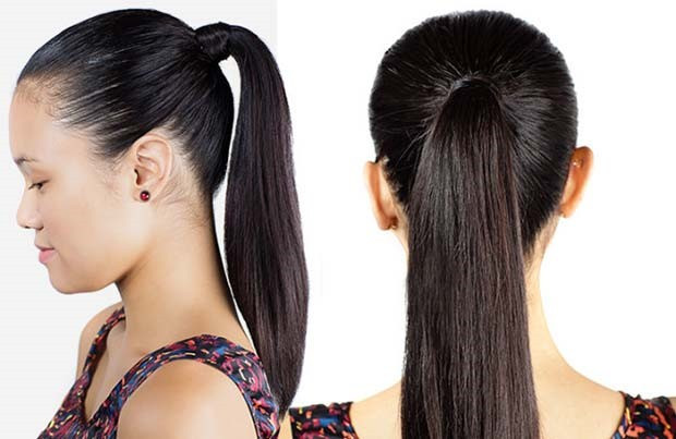 Buộc tóc đuôi ngựa: Khi bạn buộc chặt kéo căng tóc, nó có thể gây rụng tóc và hói đầu trong tương lai. Để tránh những tổn hại cho tóc, bạn nên thay thế thói quen này bằng những kiểu tóc lỏng hơn. Ảnh: Asiantown.