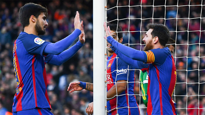 Andre Gomes phủ nhận chống đối Messi: Andre Gomes vừa chính thức đưa ra tuyên bố phủ nhận thông tin anh chống lại Messi và HLV Valverde, nên bị mất chỗ ở Barca. Andre Gomes có rất ít cơ hội thi đấu trong mùa giải này. Dù Valverde liên tục xoay vòng nhân sự, nhưng ông gần như bỏ rơi cầu thủ người Bồ Đào Nha. Ảnh: AS