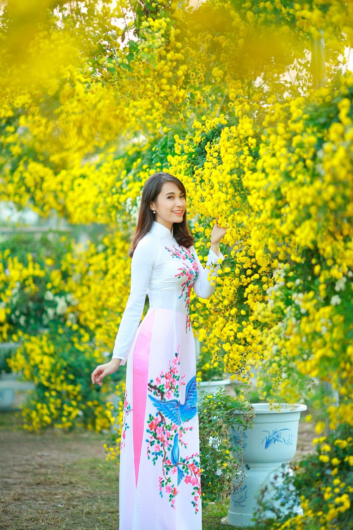 Và khu chụp ảnh còn có rất nhiều các loại hoa khác tượng trưng cho mùa xuân.