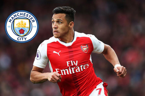 Sanchez đòi rời Arsenal để tới Man City: Theo thông tin chuyển nhượng cầu thủ từ tờ The Sun đưa tin, Alexis Sanchez đã yêu cầu BLĐ Arsenal được cho phép ra đi trong mùa hè này. Theo đó, Man City chính là điểm đến mà Sanchez muốn chuyển tới. Tuy vậy, vấn đề là Arsenal không muốn nhả người cho Man City. Ảnh: The Sun